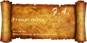 Frenyo Anita névjegykártya